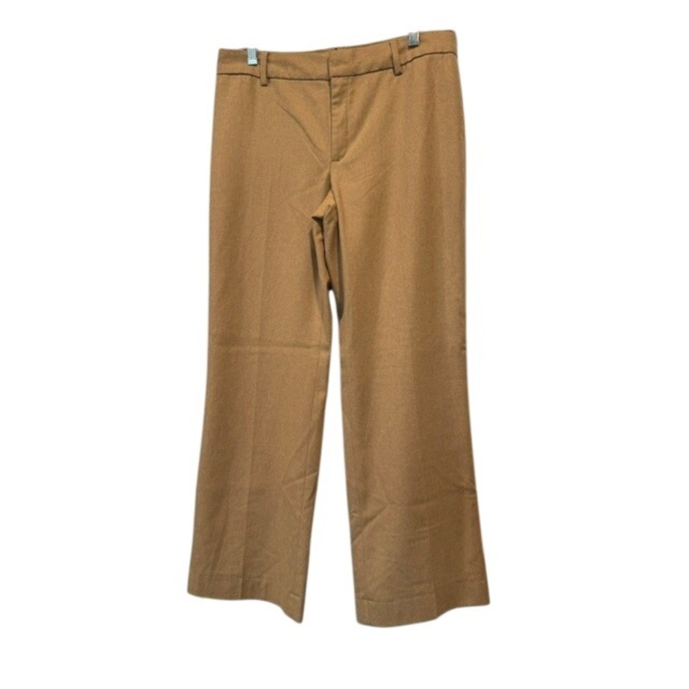 Banana Republic Factory Store Womens Camel Wool Blend Wide Leg Trousers Size 6